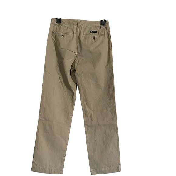 Chaps Boys Flat Front School Uniform Pants Size 12 – Khaki  Classic Fit - Picture 2 of 6